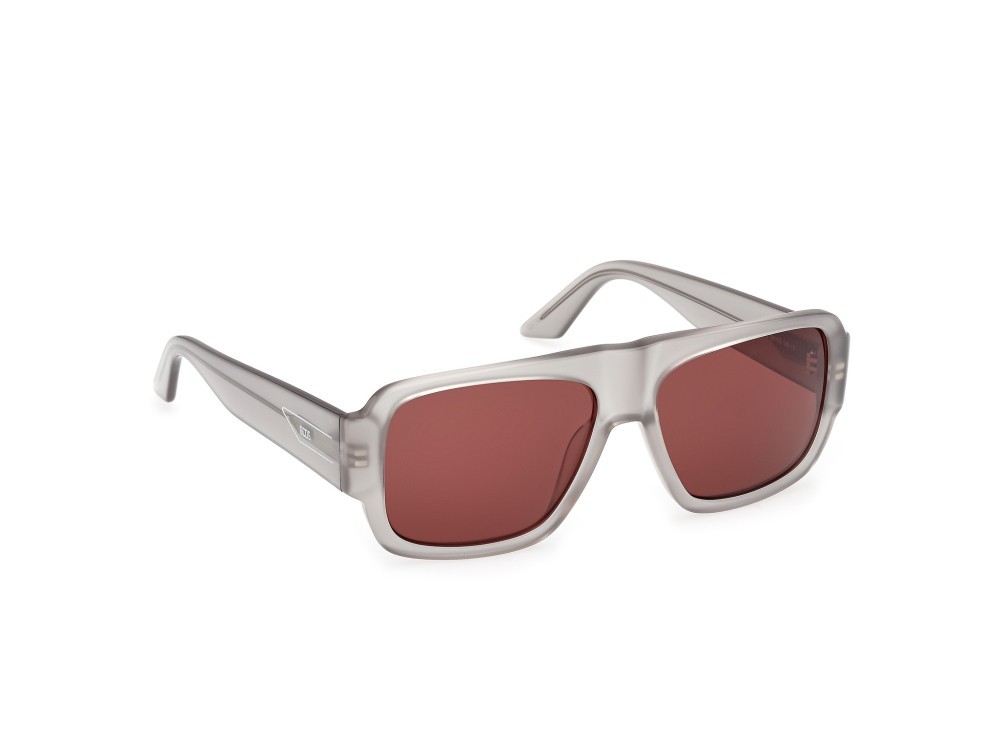 Sunglasses GCDS GD0069 (20S) color grigio lucido shape navigator lenses bordeaux