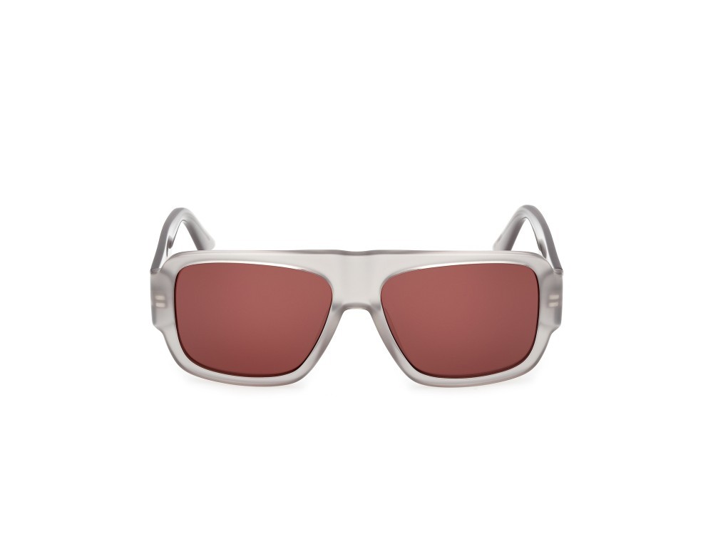 Sunglasses GCDS GD0069 (20S) color grigio lucido shape navigator lenses bordeaux