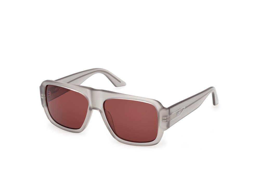 Sunglasses GCDS GD0069 (20S) color grigio lucido shape navigator lenses bordeaux