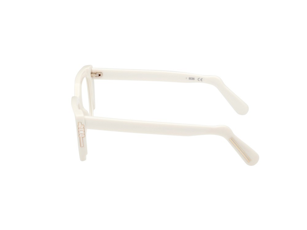 Brillen GCDS GD5012 (021) farbe bianco lucido form cat-eye 
