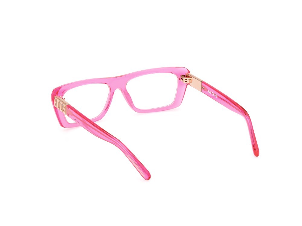 Brillen GCDS GD5018 (077) farbe fucsia chiaro lucido form rechteckig 