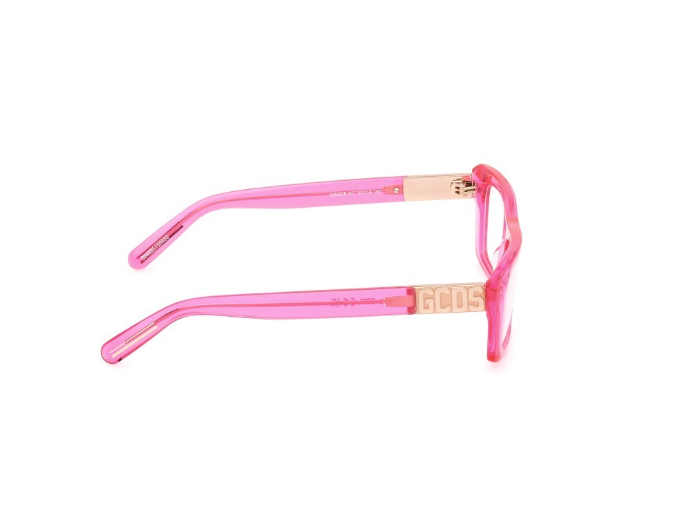 Brillen GCDS GD5018 (077) farbe fucsia chiaro lucido form rechteckig 