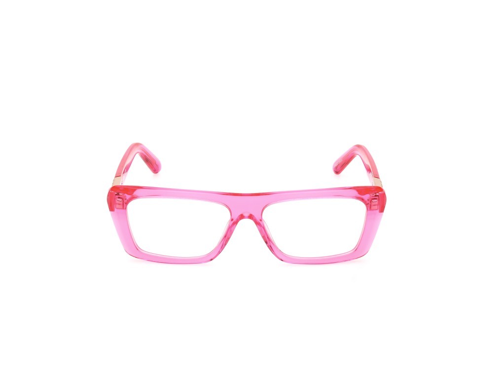 Brillen GCDS GD5018 (077) farbe fucsia chiaro lucido form rechteckig 