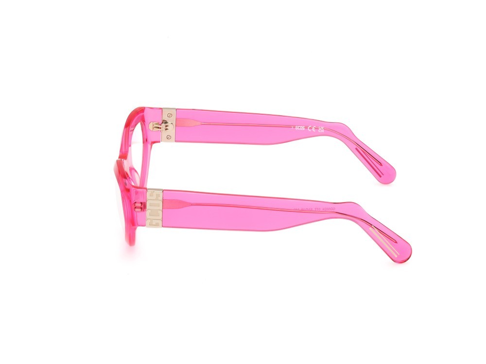 Brillen GCDS GD5024 (077) farbe fucsia scuro lucido form cat-eye 