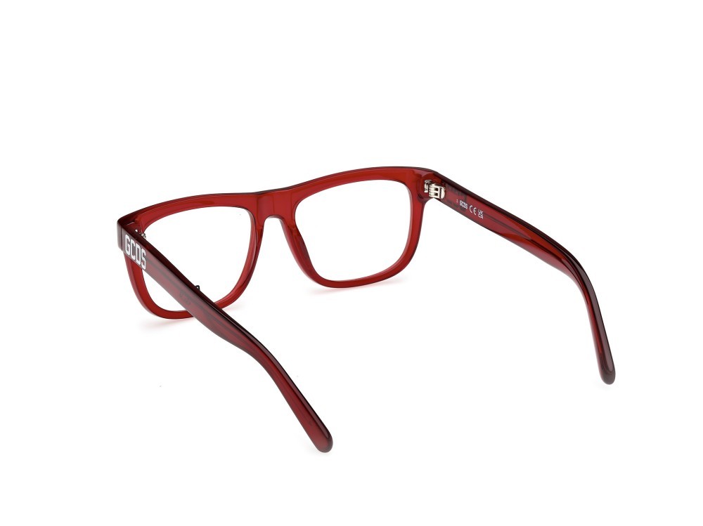 Eyeglasses GCDS GD5043 (066) color rosso scuro lucido shape rectangle 