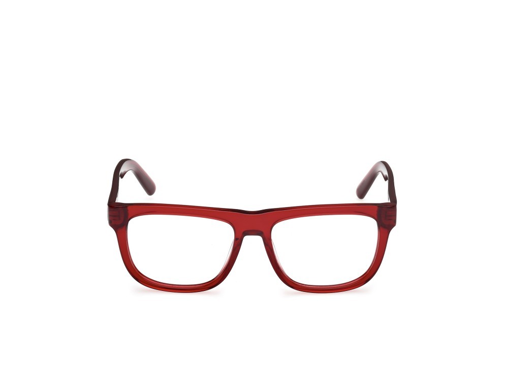 Eyeglasses GCDS GD5043 (066) color rosso scuro lucido shape rectangle 