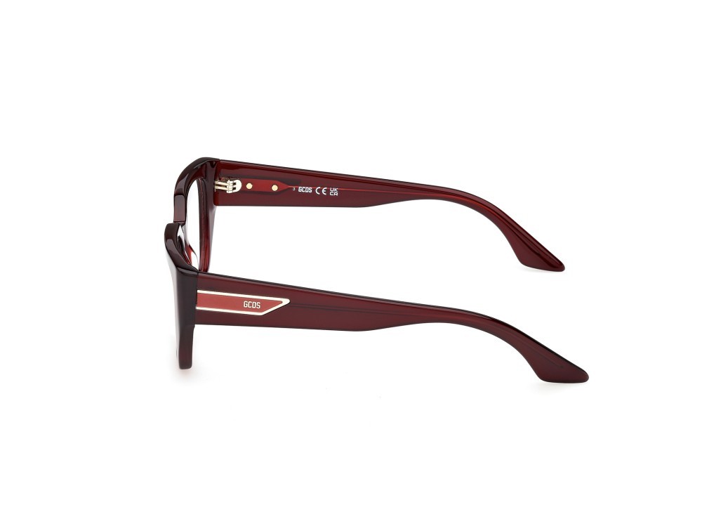 Eyeglasses GCDS GD5046 (069) color bordeaux lucido shape cat eye 