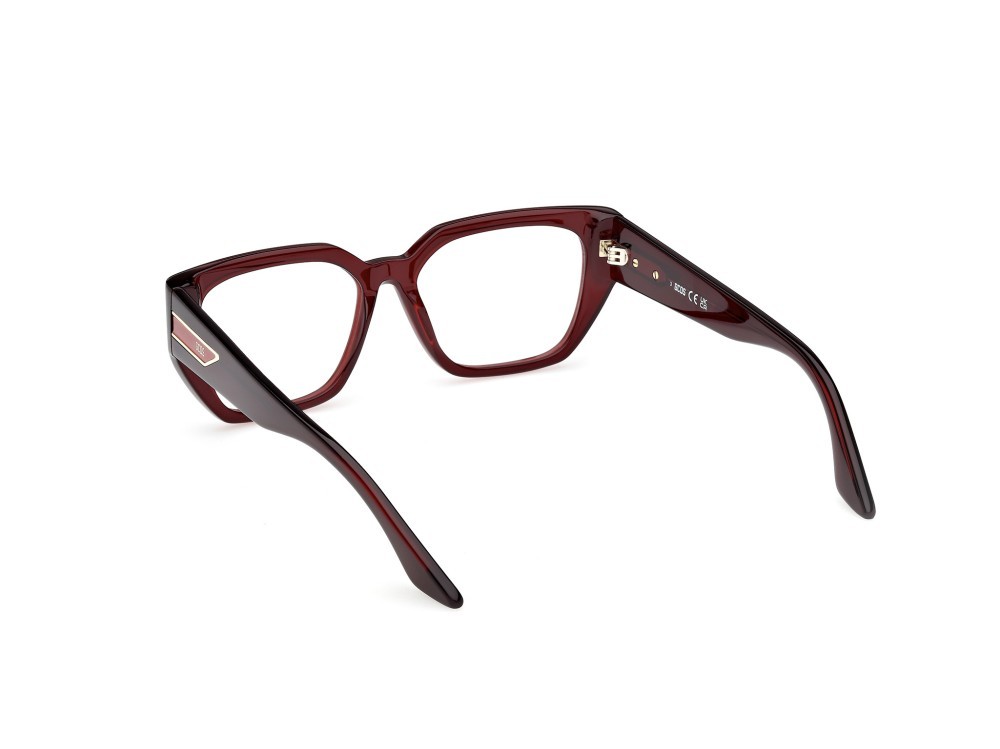 Eyeglasses GCDS GD5046 (069) color bordeaux lucido shape cat eye 