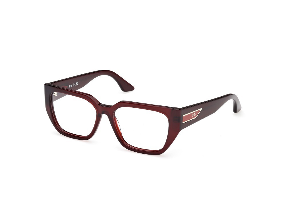 Eyeglasses GCDS GD5046 (069) color bordeaux lucido shape cat eye 