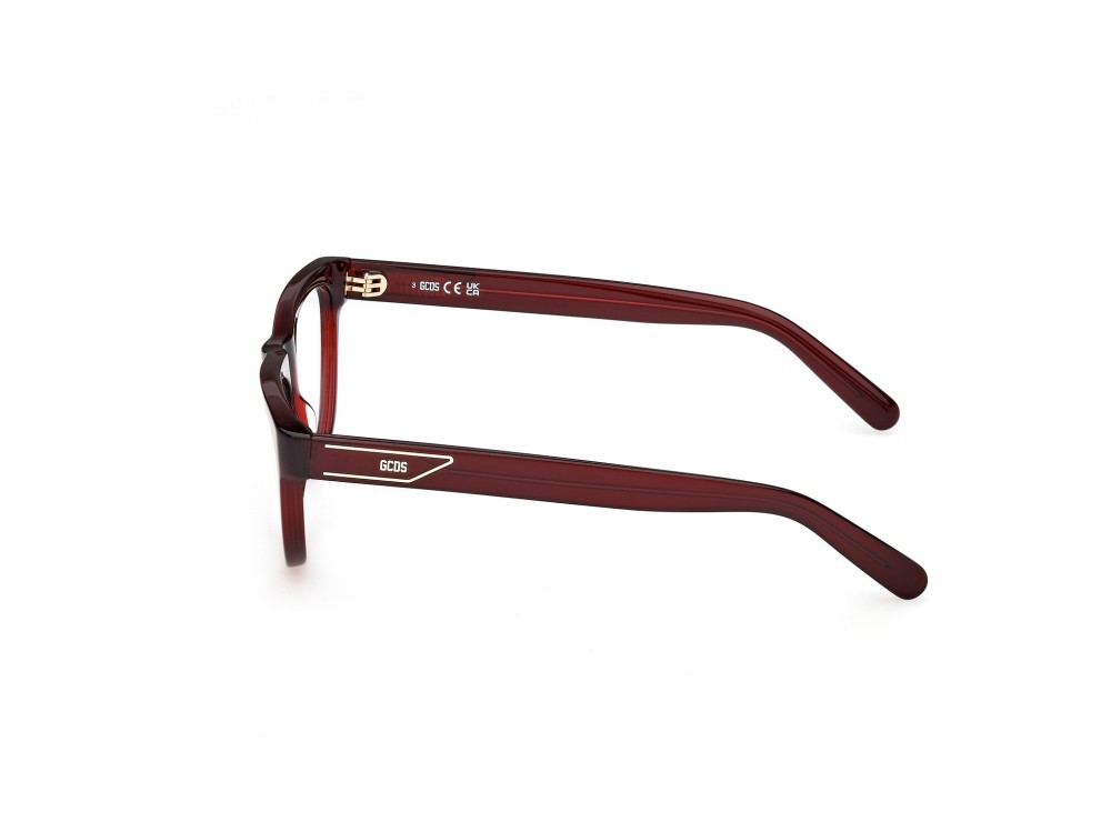 Eyeglasses GCDS GD5051 (069) color bordeaux lucido shape geometric 