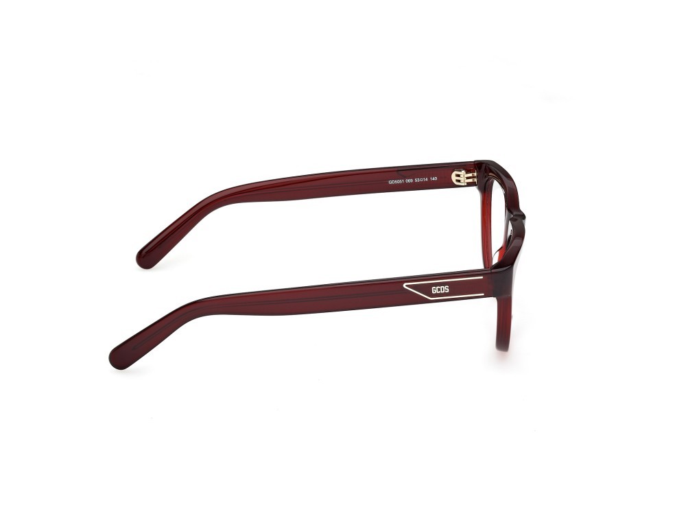 Eyeglasses GCDS GD5051 (069) color bordeaux lucido shape geometric 