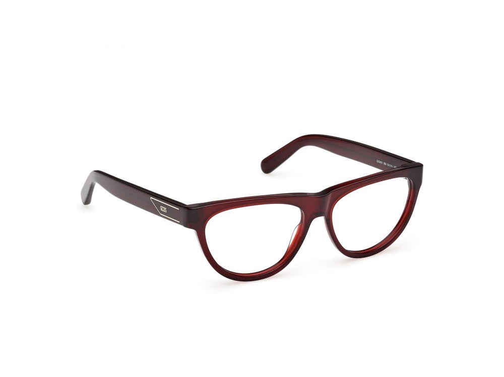 Eyeglasses GCDS GD5051 (069) color bordeaux lucido shape geometric 