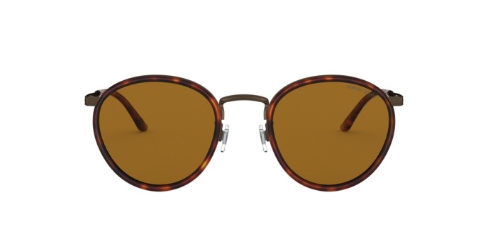 Sonnenbrillen Giorgio Armani AR 101M (325933) farbe havana form rund gläser brown