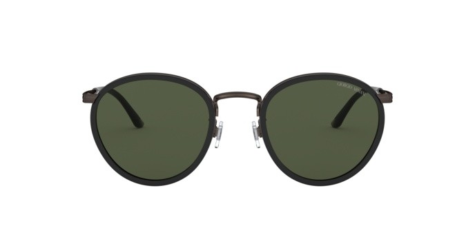 Sunglasses Giorgio Armani AR 101M (326031) color black shape round lenses green