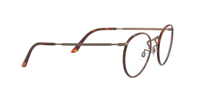 Occhiali da vista Giorgio Armani AR 112MJ (3259) colore havana/brushed bronze forma rotondo lenti demo lens