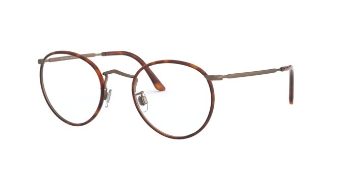 Occhiali da vista Giorgio Armani AR 112MJ (3259) colore havana/brushed bronze forma rotondo lenti demo lens