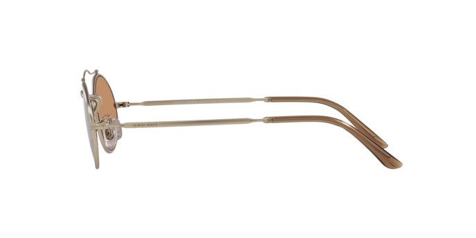 Occhiali da sole Giorgio Armani AR 115SM (300253) colore oro pallido opaco forma ovale lenti marrone