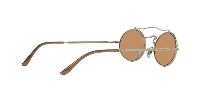 Occhiali da sole Giorgio Armani AR 115SM (300253) colore oro pallido opaco forma ovale lenti marrone