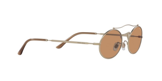 Occhiali da sole Giorgio Armani AR 115SM (300253) colore oro pallido opaco forma ovale lenti marrone