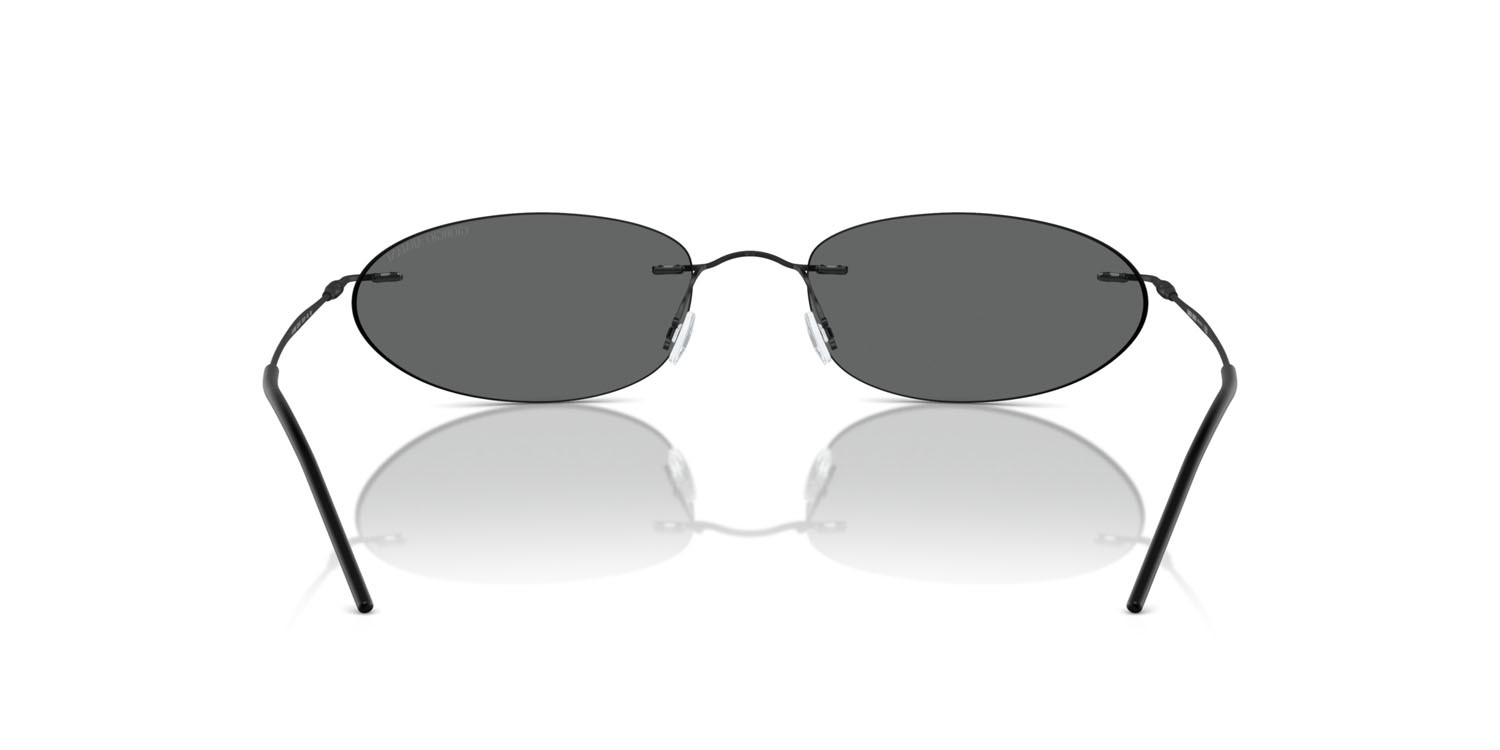 Sunglasses Giorgio Armani AR 1508M (300187) color nero opaco shape oval lenses grigio scuro