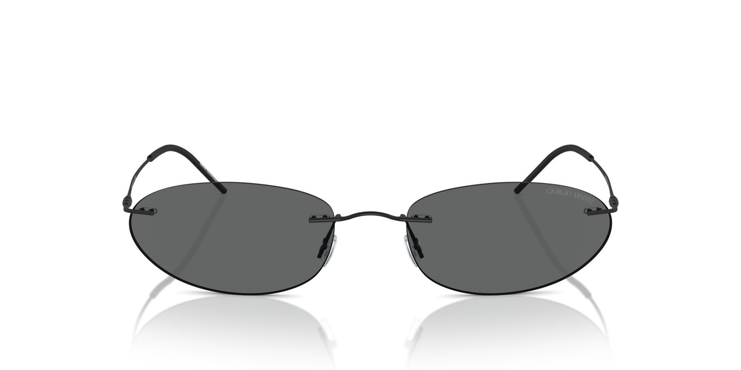 Sunglasses Giorgio Armani AR 1508M (300187) color nero opaco shape oval lenses grigio scuro