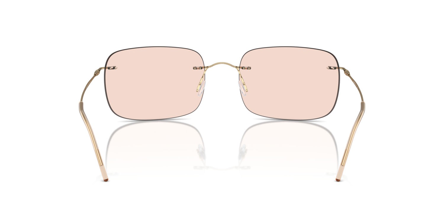 Occhiali da sole Giorgio Armani AR 1512M (300273) colore oro pallido opaco forma quadrato lenti marrone chiaro