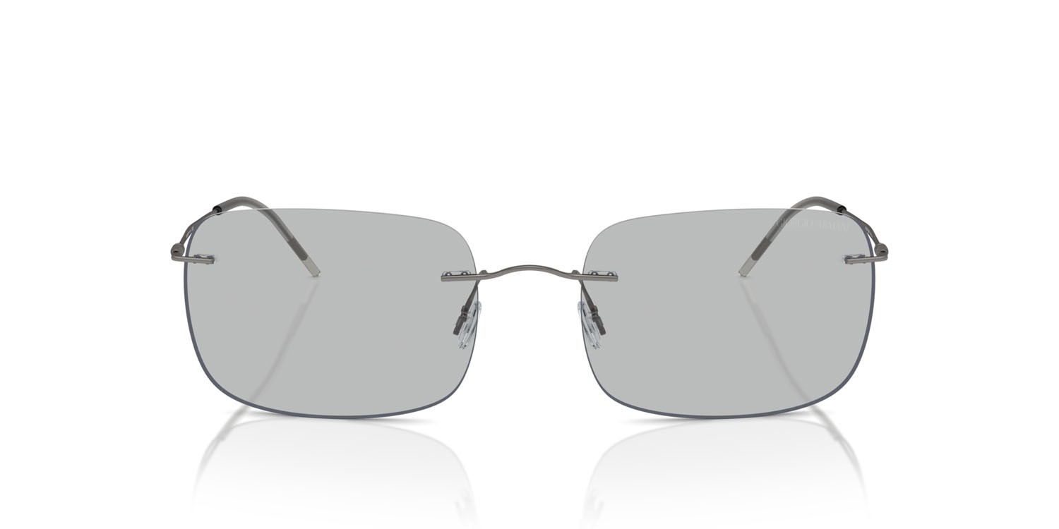 Sunglasses Giorgio Armani AR 1512M (300387) color gunmetal opaco shape square lenses grigio chiaro