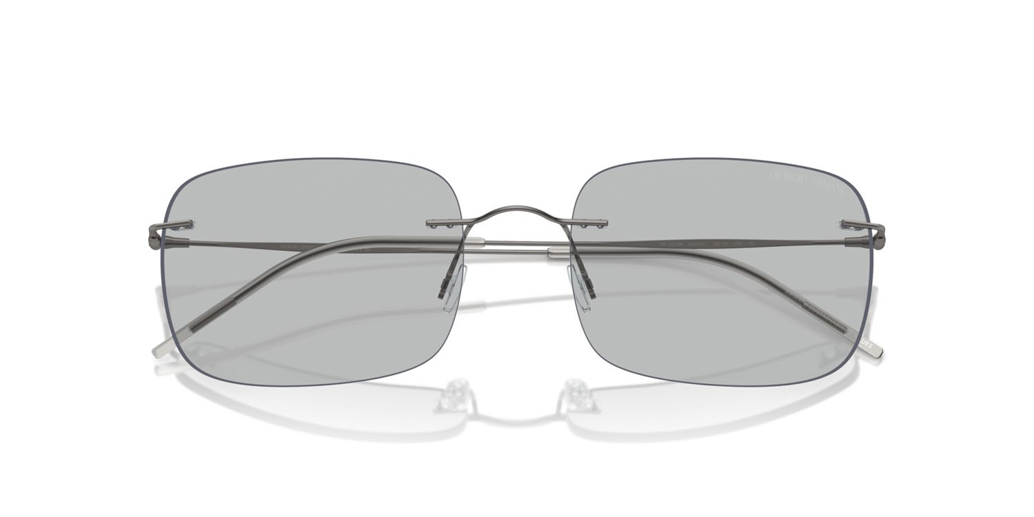 Sunglasses Giorgio Armani AR 1512M (300387) color gunmetal opaco shape square lenses grigio chiaro