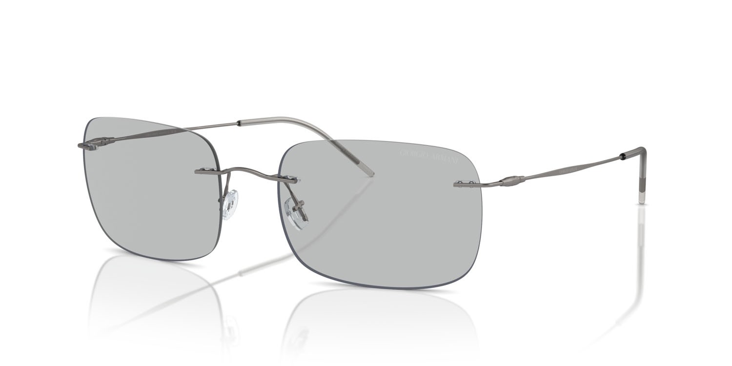 Sunglasses Giorgio Armani AR 1512M (300387) color gunmetal opaco shape square lenses grigio chiaro