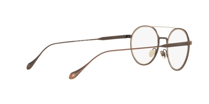 Brillen Giorgio Armani AR 5089 (3259) farbe brushed bronze/mt pale gold form rund gläser demo lens