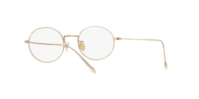 Occhiali da vista Giorgio Armani AR 5097T (3281) colore brushed soft gold forma rotondo lenti demo lens