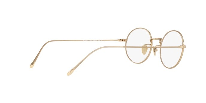 Occhiali da vista Giorgio Armani AR 5097T (3281) colore brushed soft gold forma rotondo lenti demo lens