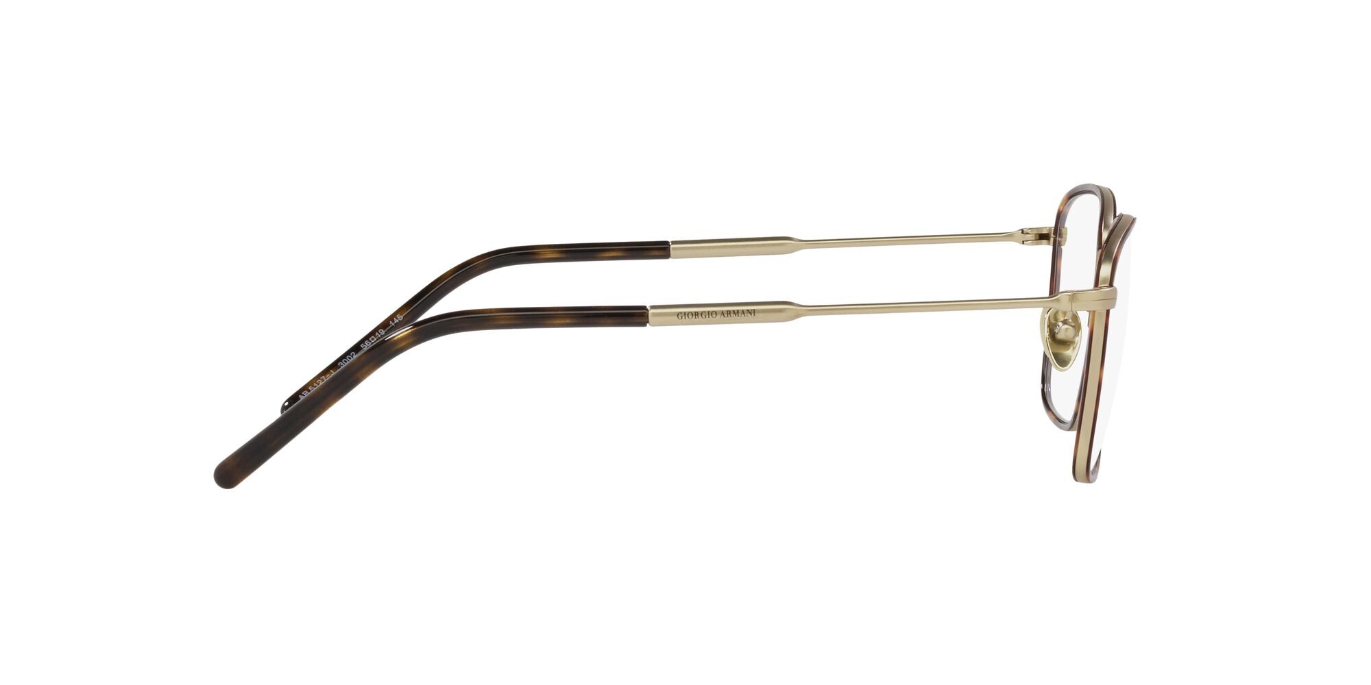 Brillen Giorgio Armani AR 5127J (3002) farbe oro pallido opaco/havana form rechteckig gläser lente demo