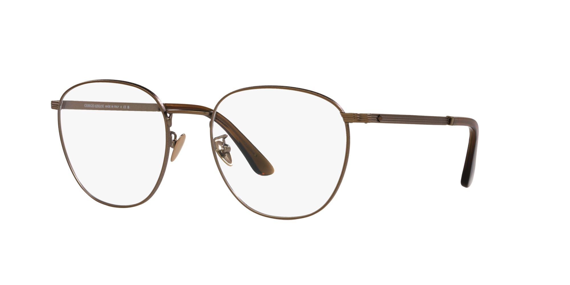 Brillen Giorgio Armani AR 5128 (3006) farbe bronzo opaco form quadratisch gläser lente demo
