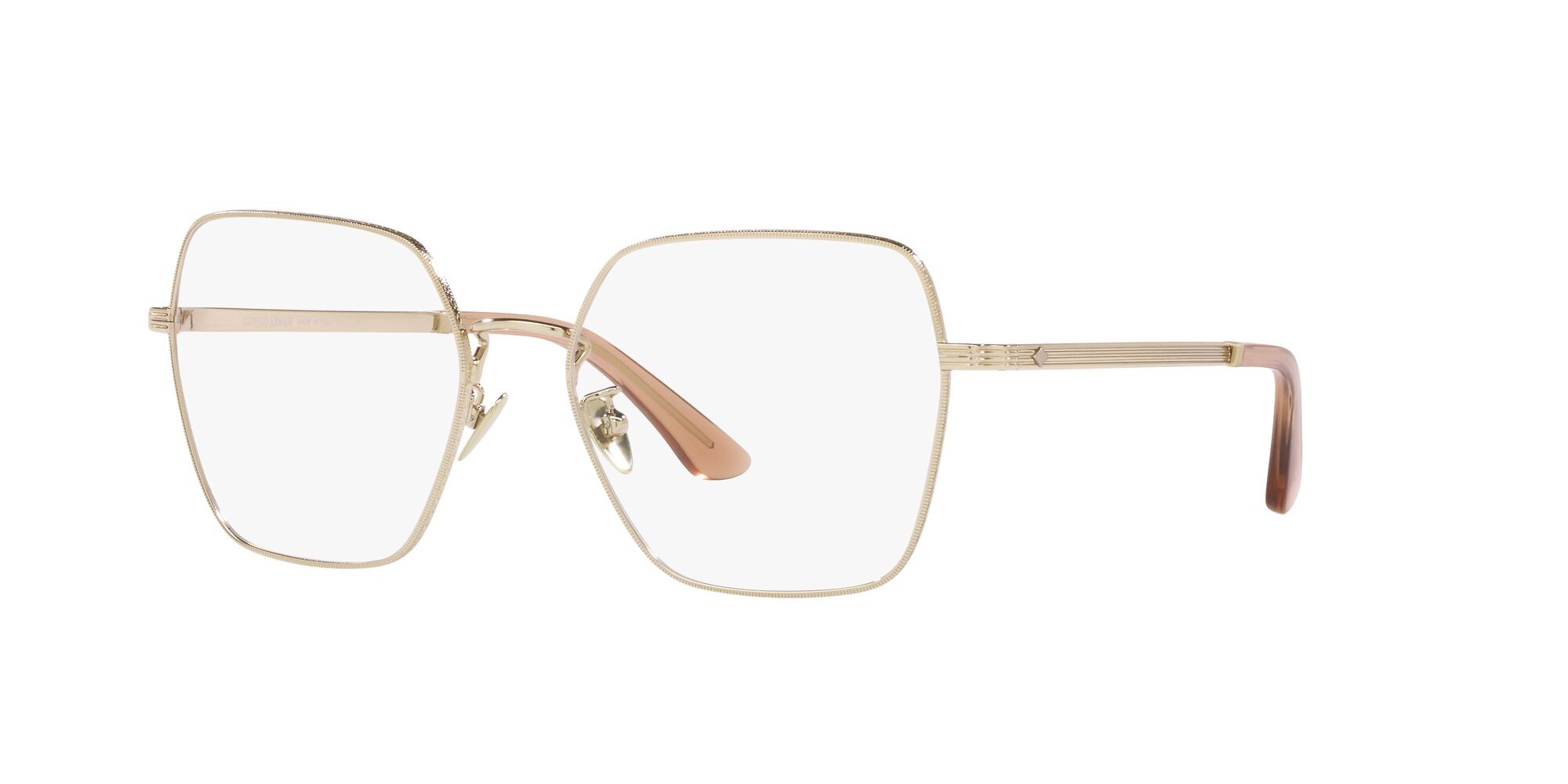 Brillen Giorgio Armani AR 5129 (3013) farbe oro pallido form quadratisch gläser lente demo