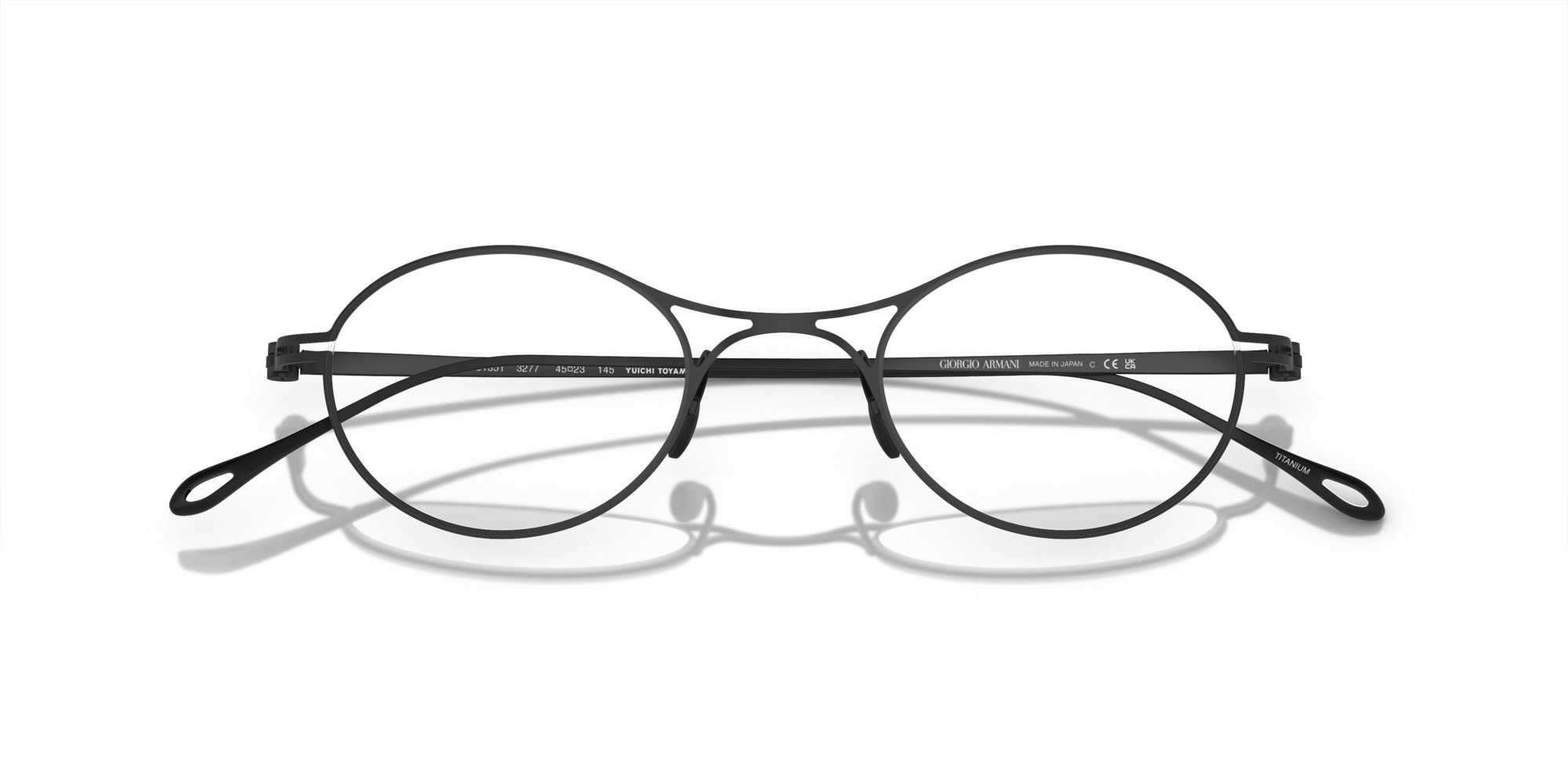 Occhiali da vista Giorgio Armani AR 5135T (3277) colore nero opaco forma ovale lenti lente demo