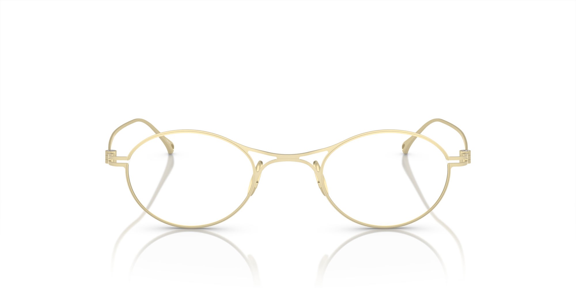 Eyeglasses Giorgio Armani AR 5135T (3355) color oro pallido opaco shape oval lenses lente demo