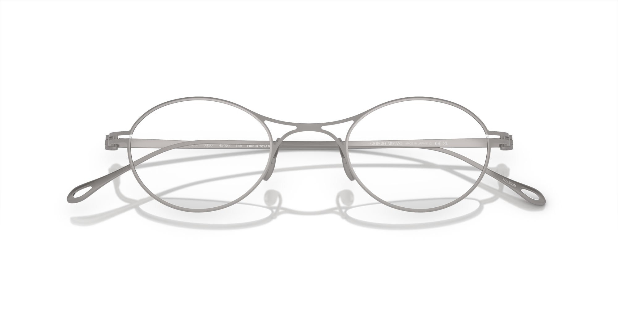 Eyeglasses Giorgio Armani AR 5135T (3356) color gunmetal opaco shape oval lenses lente demo