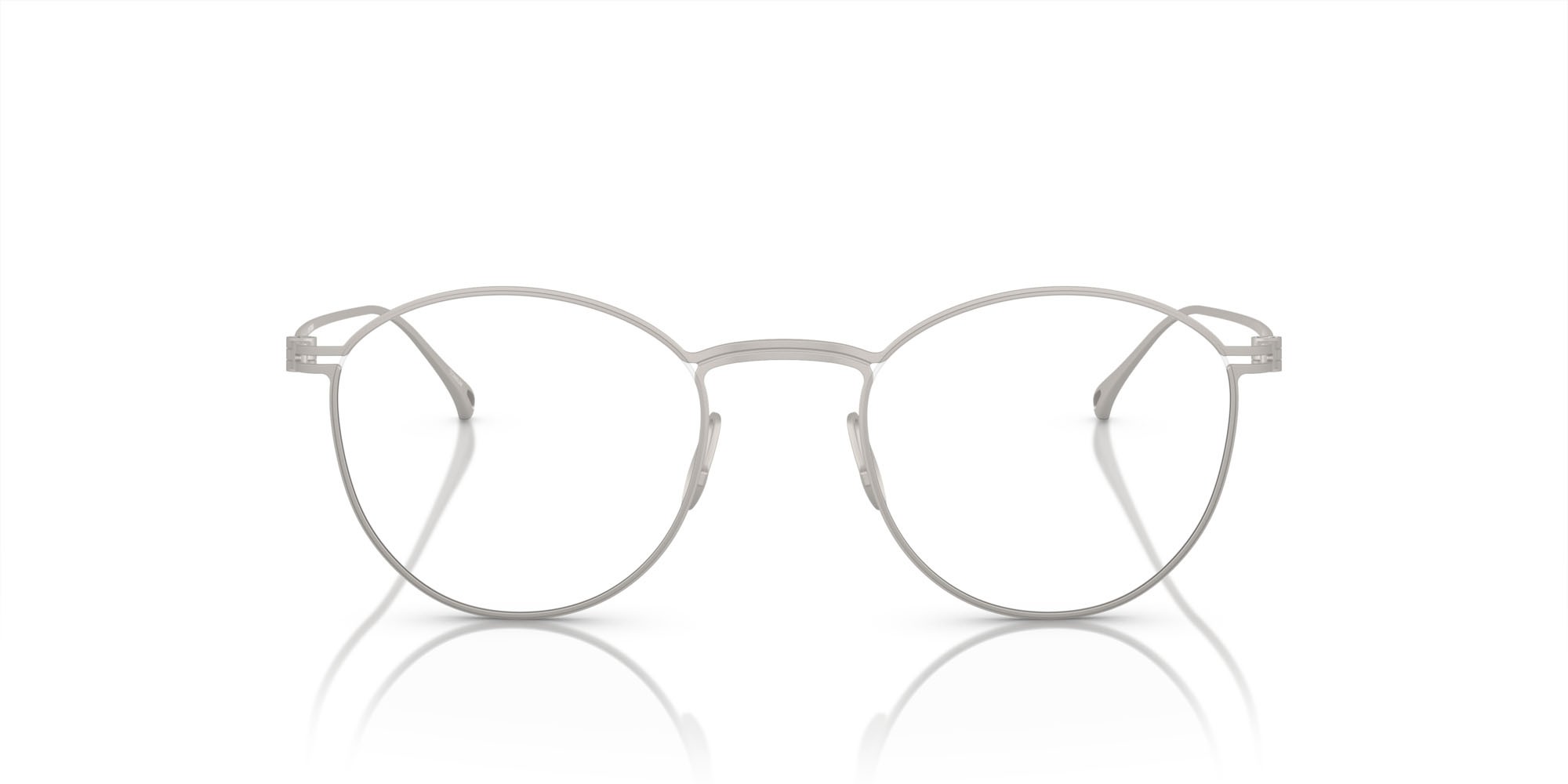 Eyeglasses Giorgio Armani AR 5136T (3346) color argento opaco shape pantos lenses lente demo