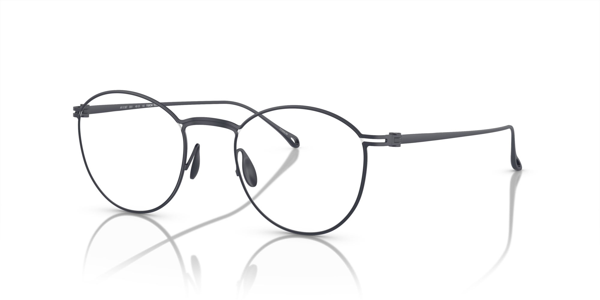 Eyeglasses Giorgio Armani AR 5136T (3351) color blu opaco shape pantos lenses lente demo