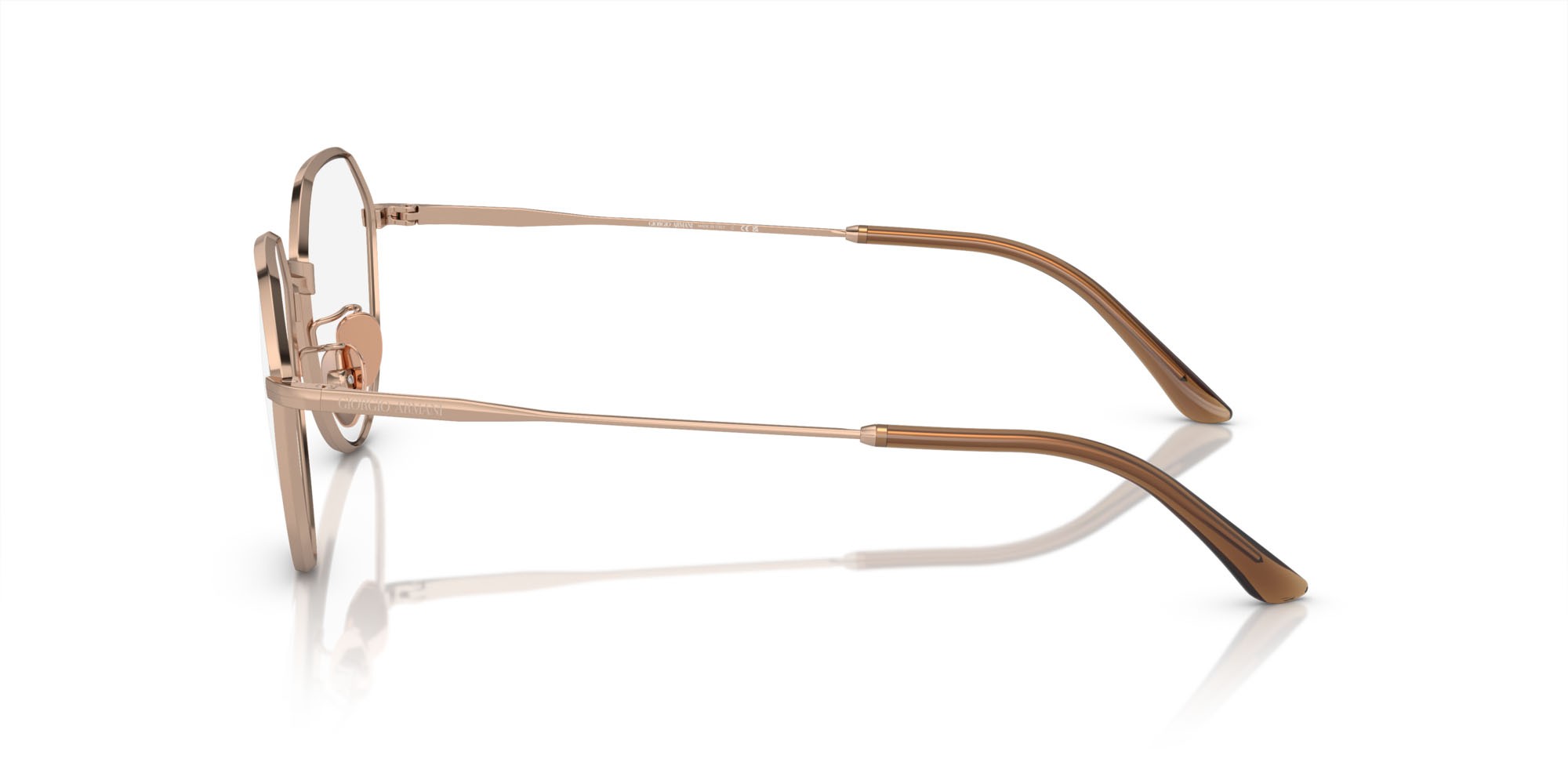 Brillen Giorgio Armani AR 5142 (3011) farbe oro rosé form rund gläser lente demo