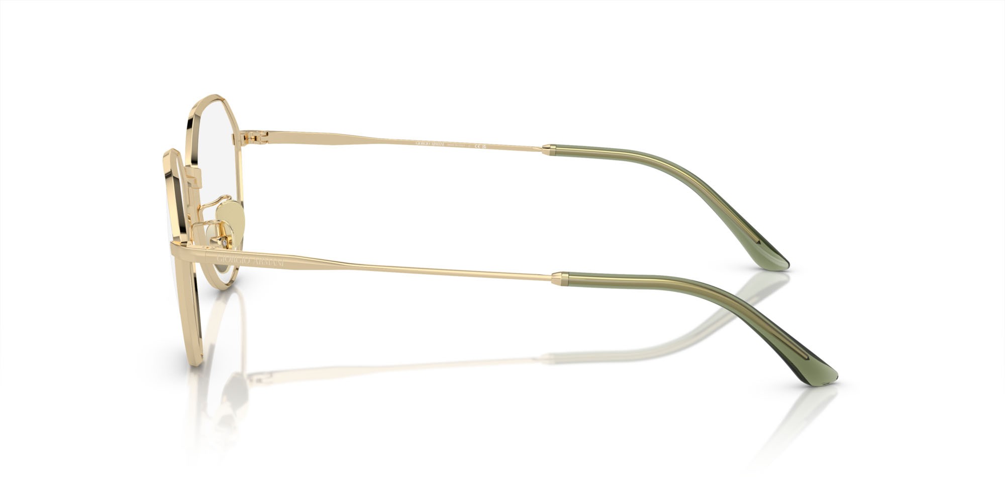 Eyeglasses Giorgio Armani AR 5142 (3013) color oro pallido shape round lenses lente demo