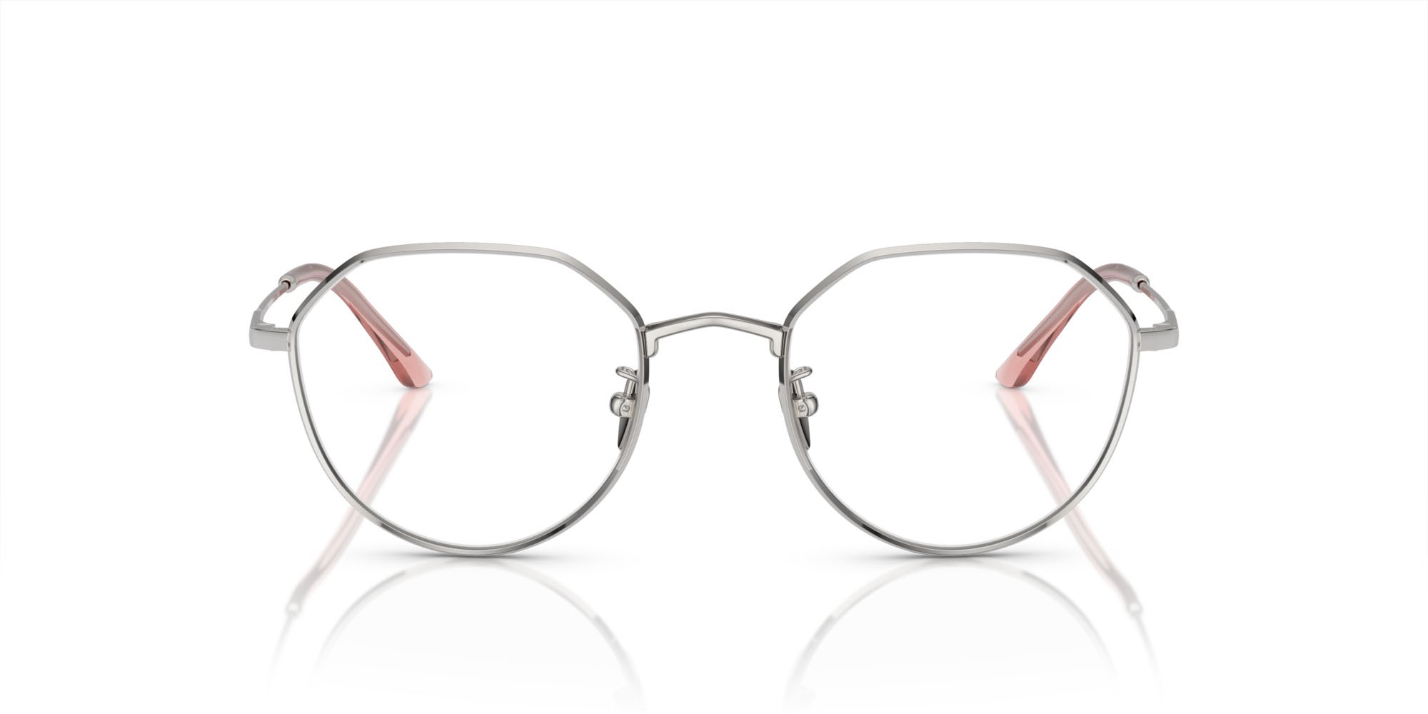 Occhiali da vista Giorgio Armani AR 5142 (3015) colore argento forma rotondo lenti lente demo