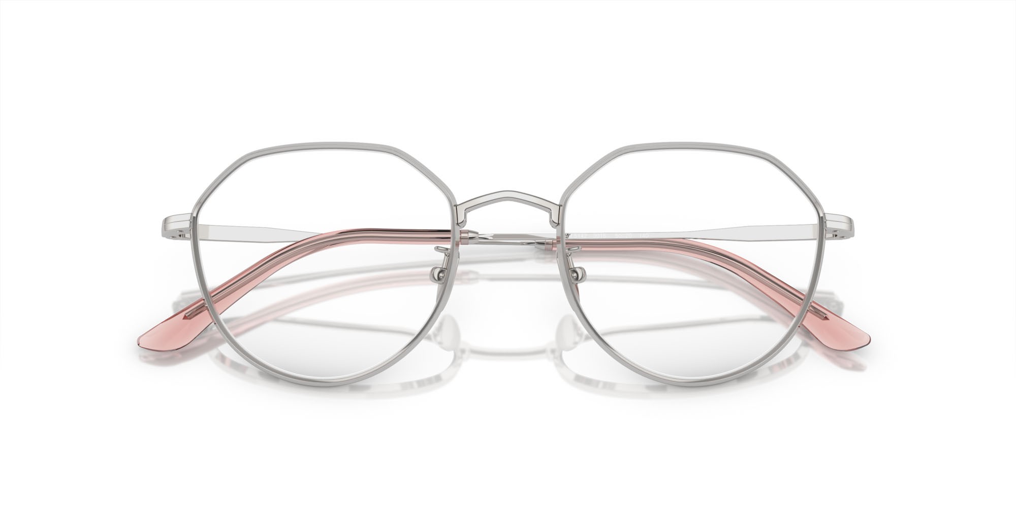 Occhiali da vista Giorgio Armani AR 5142 (3015) colore argento forma rotondo lenti lente demo