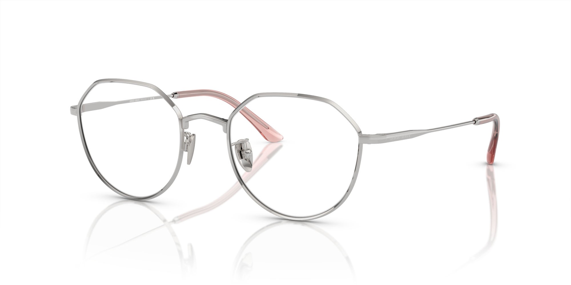 Occhiali da vista Giorgio Armani AR 5142 (3015) colore argento forma rotondo lenti lente demo