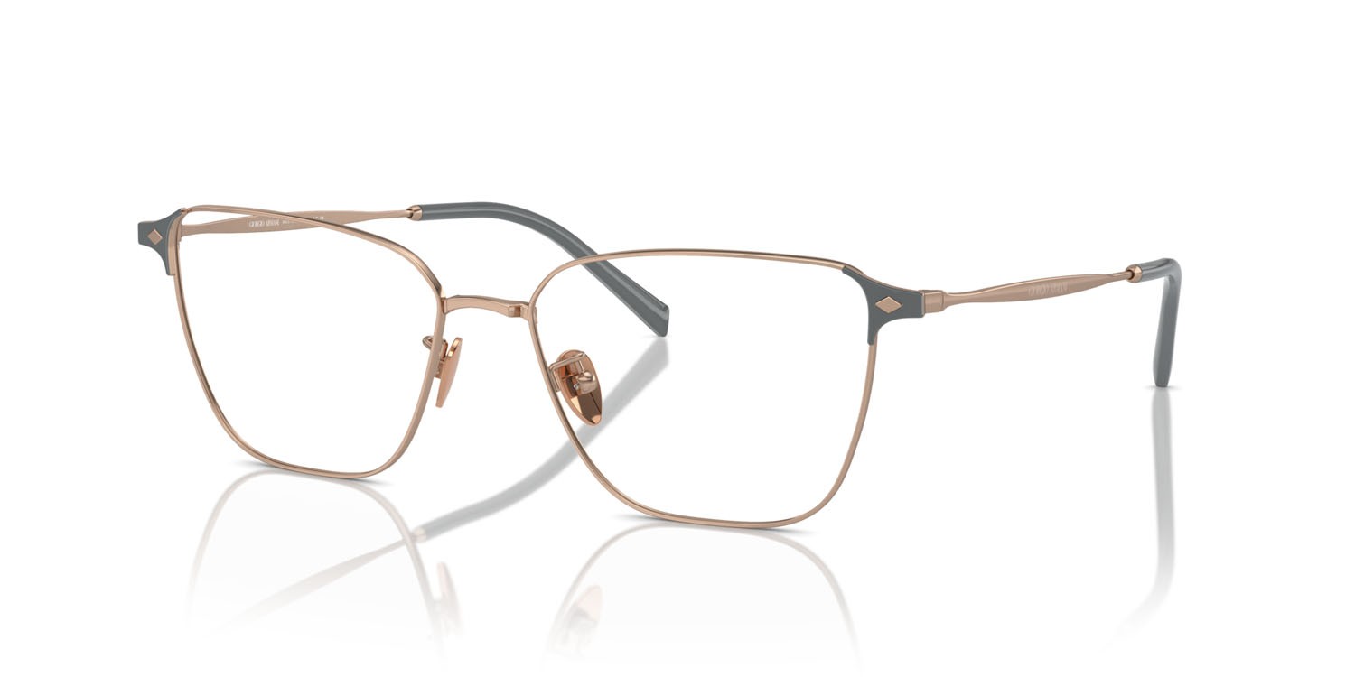 Occhiali da vista Giorgio Armani AR 5144 (3011) colore oro rose forma quadrato lenti lente demo