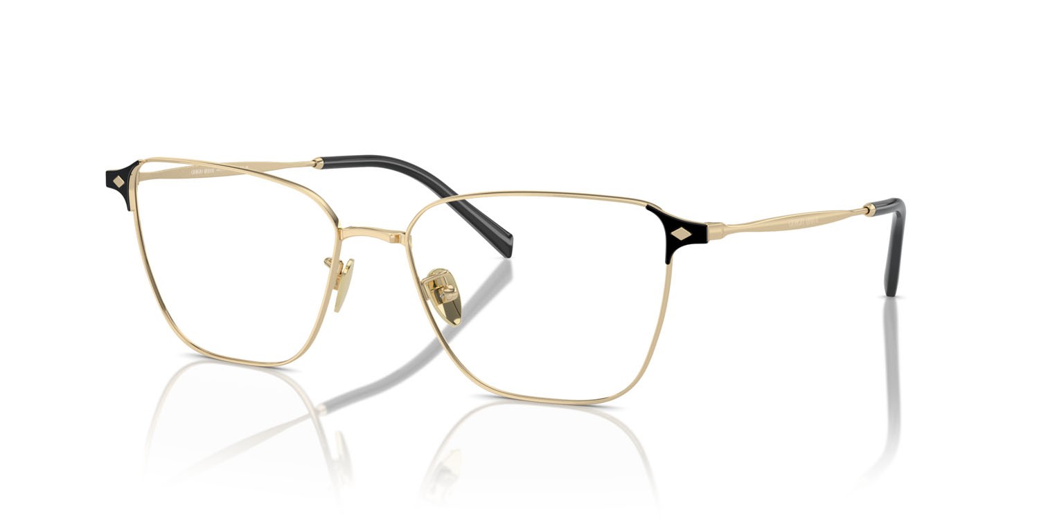 Occhiali da vista Giorgio Armani AR 5144 (3013) colore oro pallido forma quadrato lenti lente demo