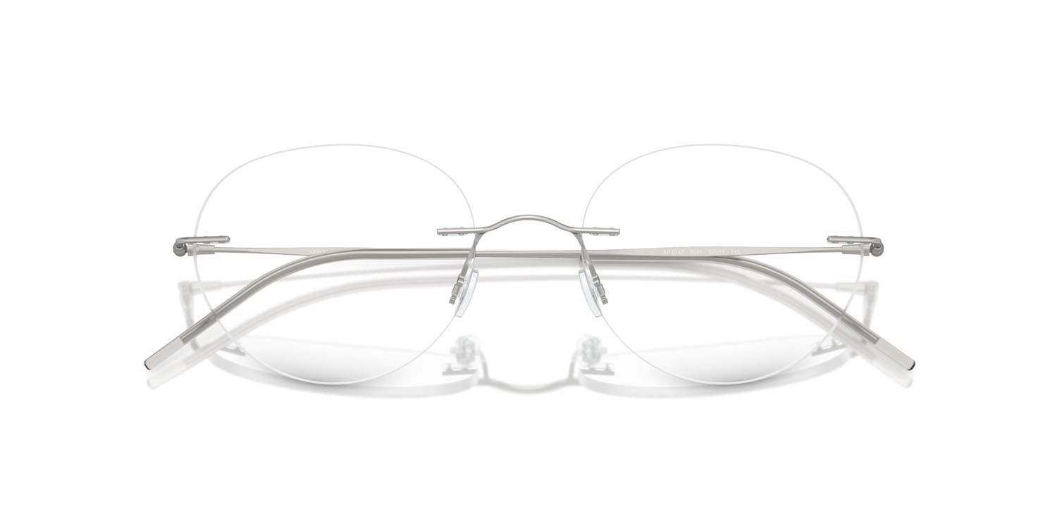 Eyeglasses Giorgio Armani AR 5147 (3045) color argento opaco shape pantos lenses lente demo
