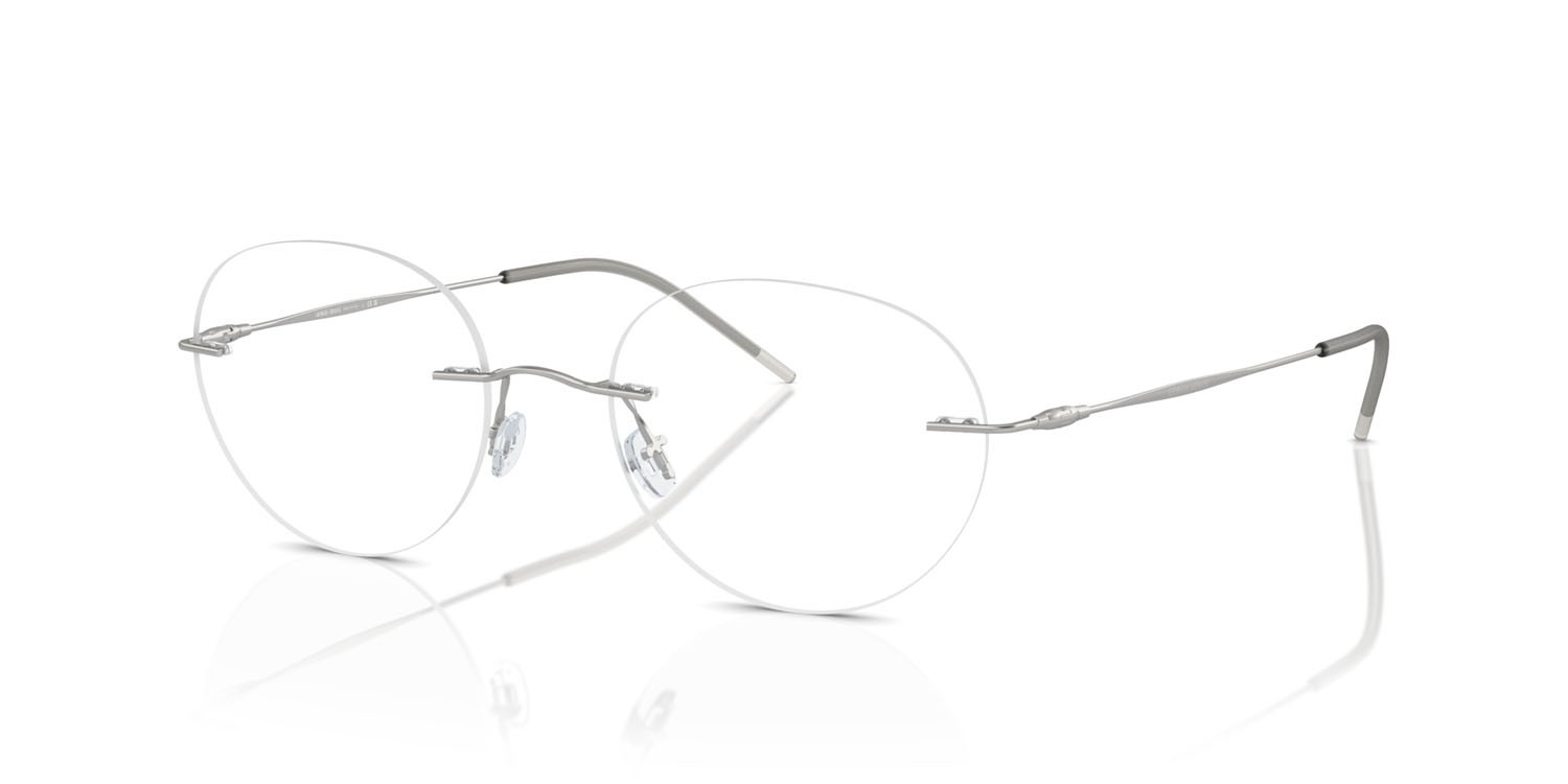 Eyeglasses Giorgio Armani AR 5147 (3045) color argento opaco shape pantos lenses lente demo