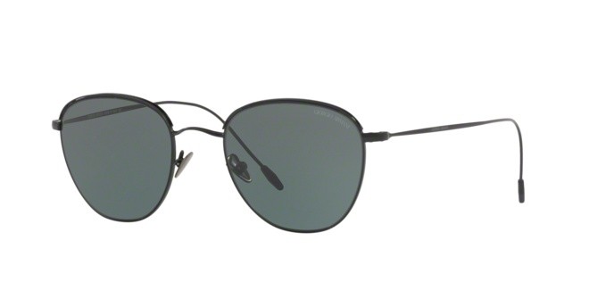 Sunglasses Giorgio Armani AR 6048 (300171) color matte black/black shape square lenses grey green
